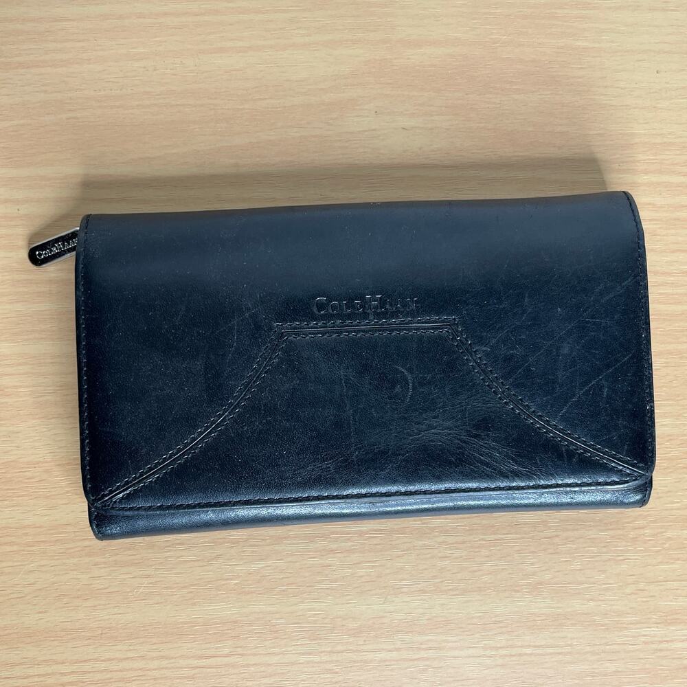 Cole Haan Women's Black Leather Envelop Wallet